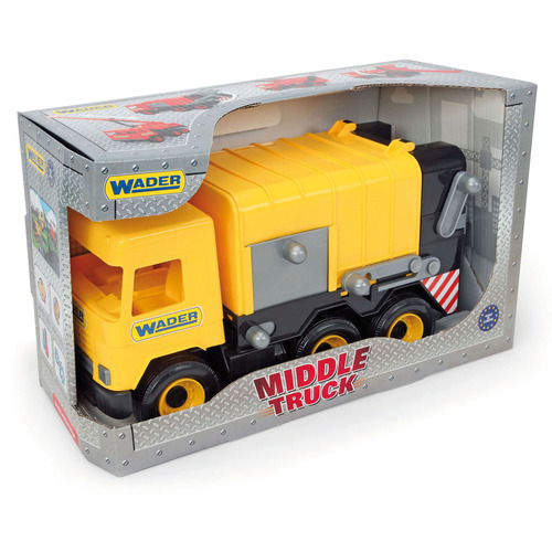 WADER middle truck śmieciarka żółta 32123 2
