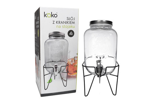 słój 4l z kranem na stojaku KO-8297 2