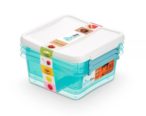 orplast arctic box kwadrat 0,85L 3811 SET 3w1 2