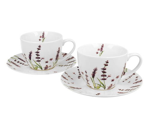 duo 2 filiżanki 280ml ze spodkami Classic Lavender 2