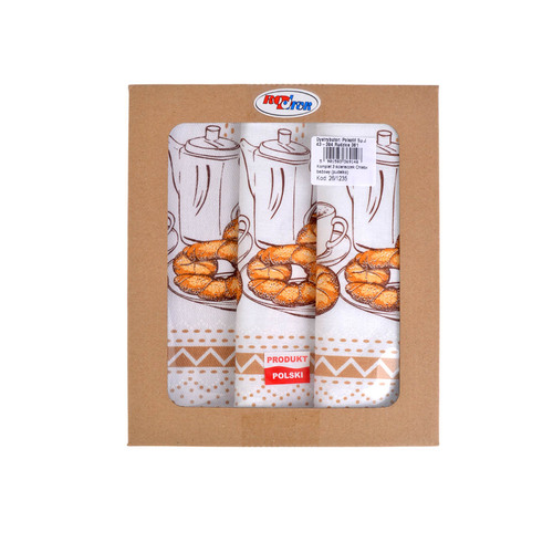 Komplet 3 ściereczek Chlebek beżowy (pudełko) 2
