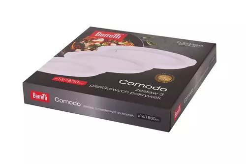 Berretti Comodo Zestaw pokryw plastikowych 3szt. 16/18/20cm BR-8860 3