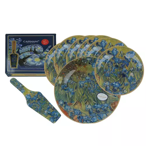 198-7553 Kpl. Patera i 6 talerzyków - V. van Gogh, Irysy 3