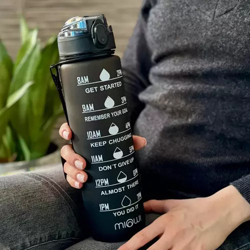 Miowi Butelka na wodę 1000ml Czarna 3