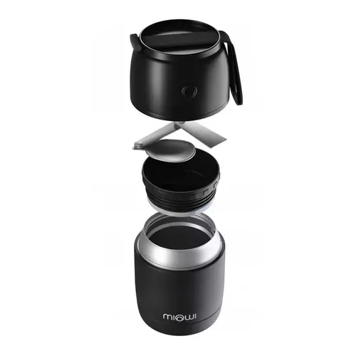 Miowi Termos obiadowy 450ml Czarny 2