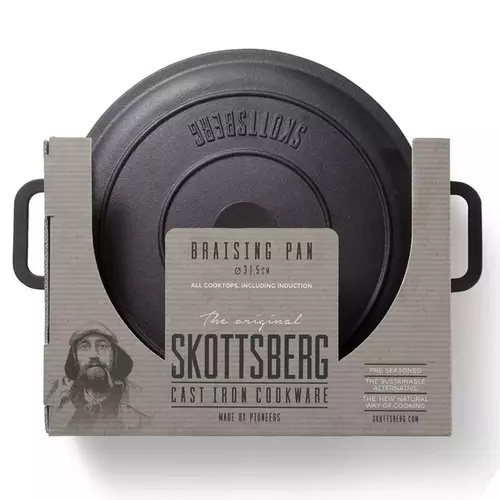 Skottsberg Cast Iron Patelnia z pokrywką żeliwo 31,5cm 6