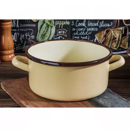 Garnek beż/brąz 3L 18cm bez pokrywy VK-1612 2