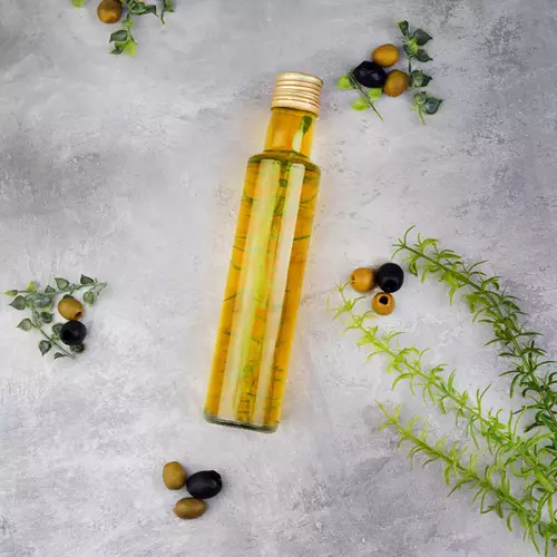 butelka na oliwę/ocet 250ml bezbarwna z zakętką i wkładką niekapek DORICA 4
