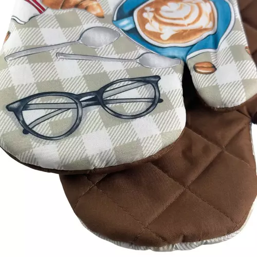 2 Rękawice kuchenne Cappuccino II F22A257B z magnesem 2