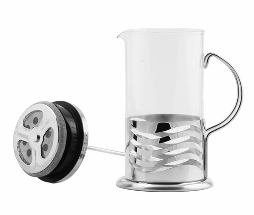 Berretti Brocca BR-6873 zaparzacz nierdz. z tłokiem 600ml fala 2
