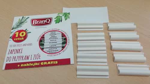 branq 1645 kpl 10szt zapinek do torebek/przypraw 2