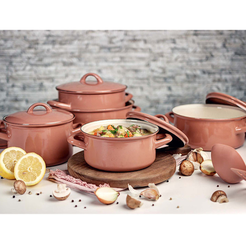 Metalac Mocha Mousse Garnek niski z pokrywką 24cm 2