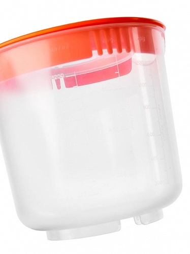 YL Dzbanek do spieniania z miarką 1,5L mandarynkowy 2