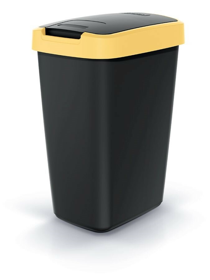 PR Kosz na śmieci 12L Compacta Q - jasny żółty/czarny 1