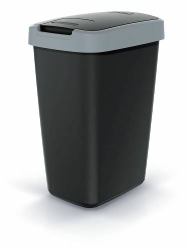 PR Kosz na śmieci 12L Compacta Q - smooth gray/czarny 1