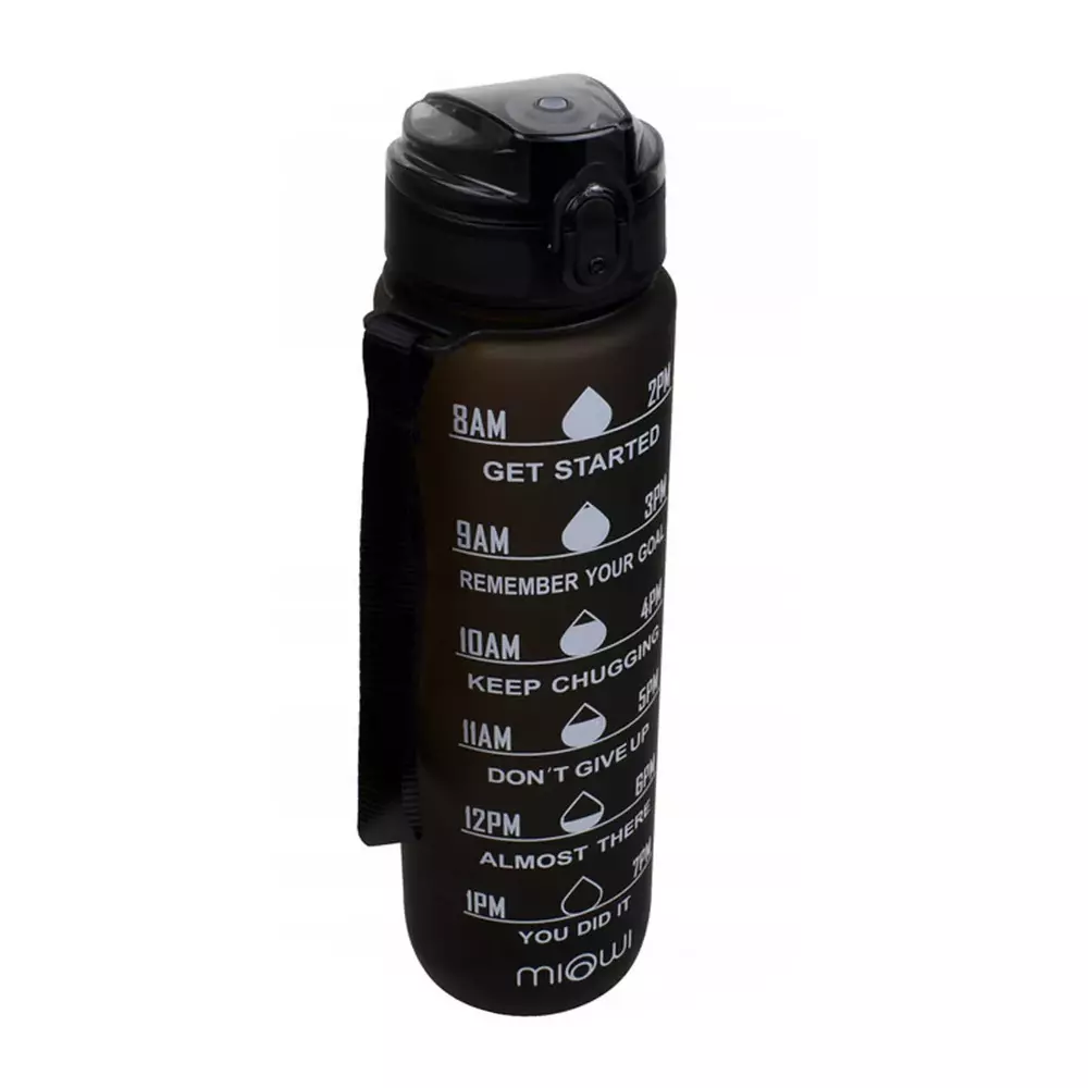 Miowi Butelka na wodę 1000ml Czarna 1