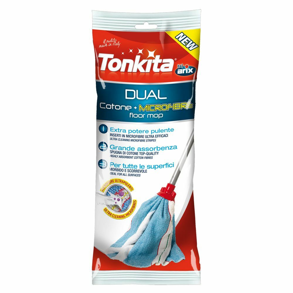 Arix Mop Tonkita Dual z bawełny i mikrofibry TK018R 1