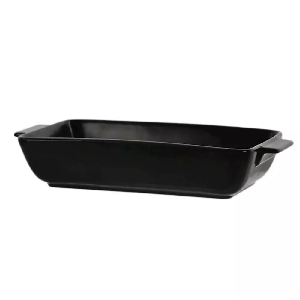 MPL Porcelanowy półmisek do zapiekanki Czarny prostokątny 23x11cm 1