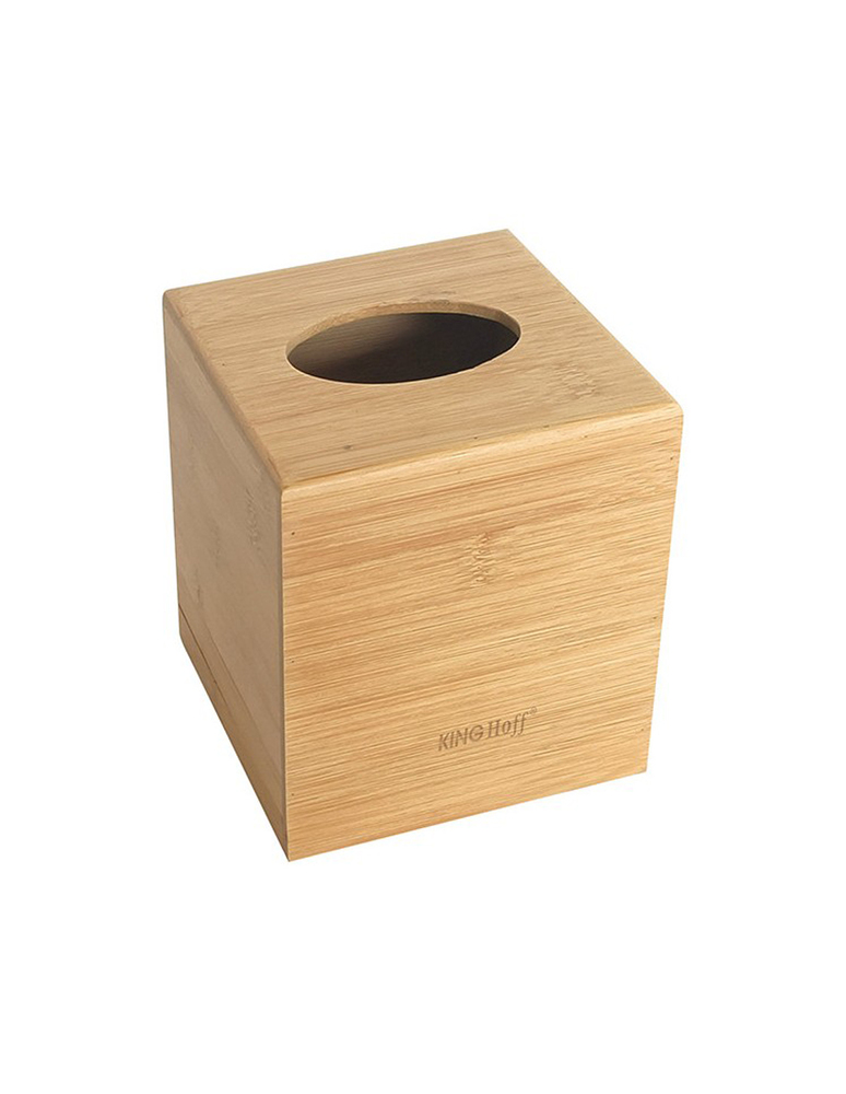 KH1689 Pojemnik na chusteczki bambus 13,8x13,8x15,6 1