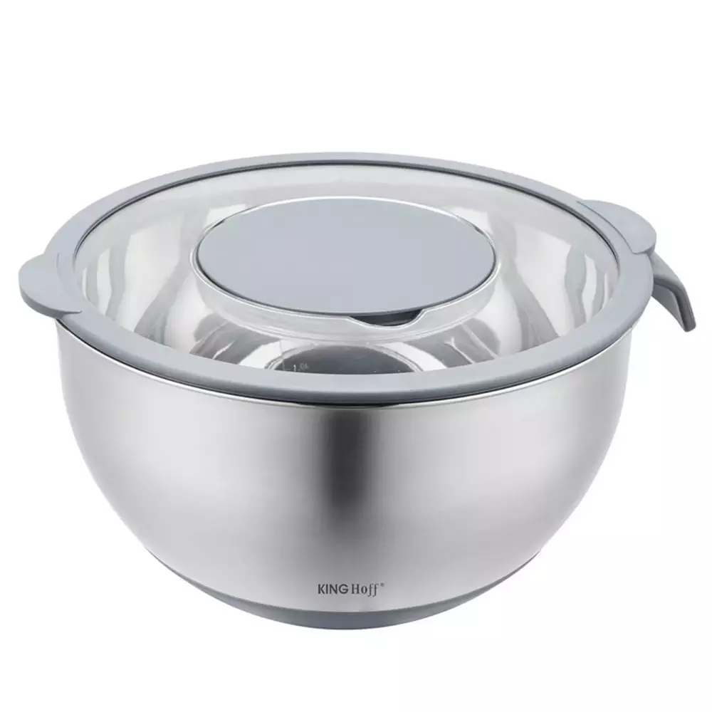 KH1862 Miska z pokrywą 5L szara 1