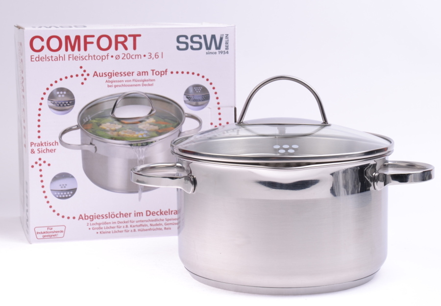 421720 garnek Comfort NEW 20cm z pokr. 3,6L 1