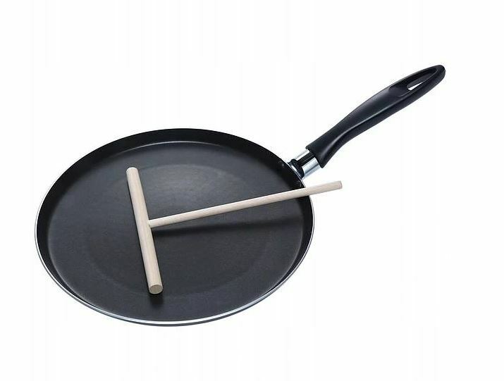 311226 patelnia alum. do naleśników 26cm + drewniana szpatułka 1