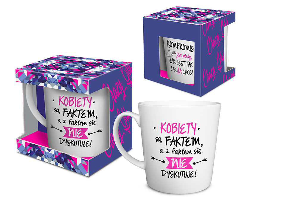 Kubek Crazy Girl NBC matowy 480ml kobiety są faktem... 1