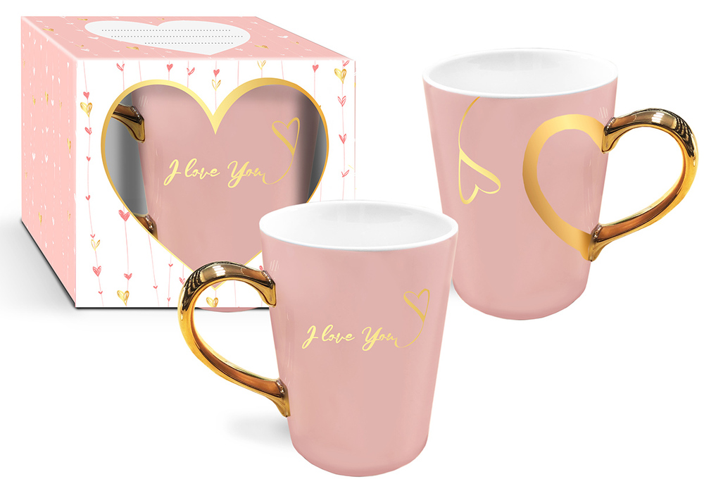 Walentynki - Kubek różowy 370ml - I love you 1