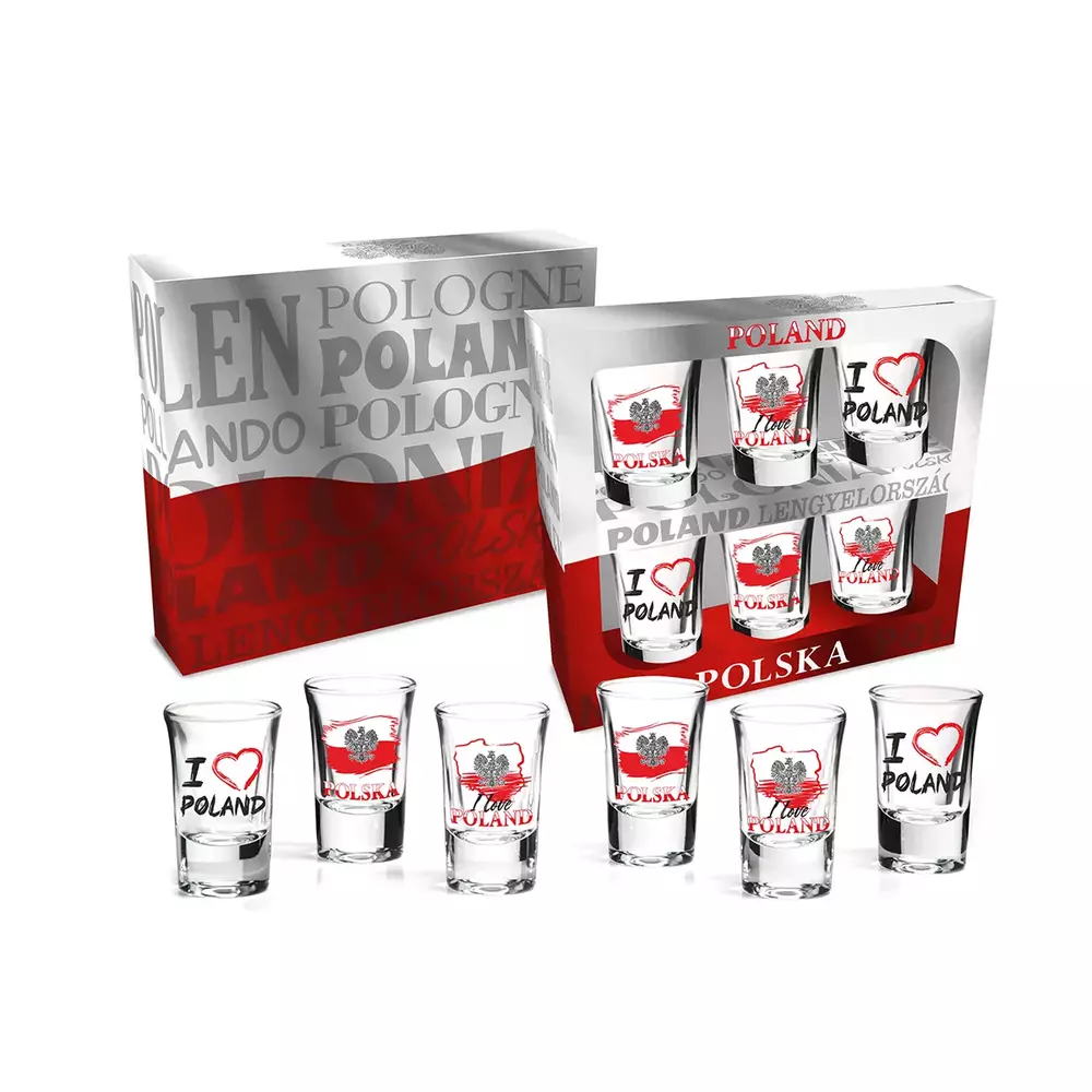 Polska Zestaw 6 kieliszków 35ml 1