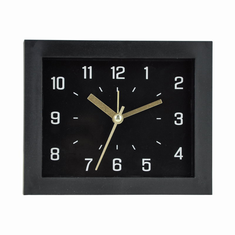 Zegar budzik plastikowy czarny 13,4x3,5x11cm KO-9294 1