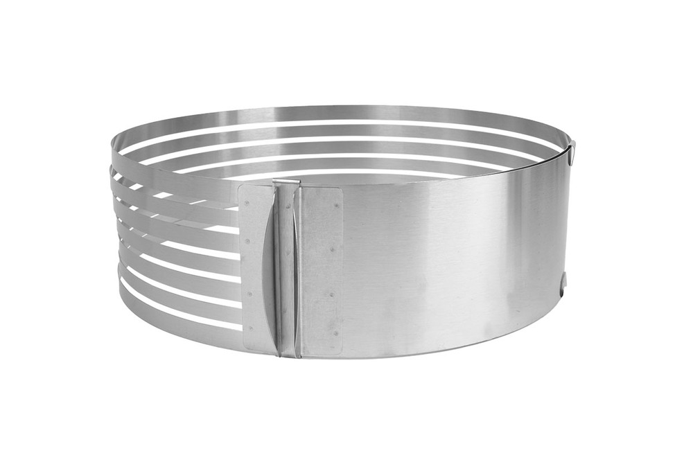 DOMIK Opaska do ciasta z podziałką nierdzewna 24-30x8cm DO-9515 1