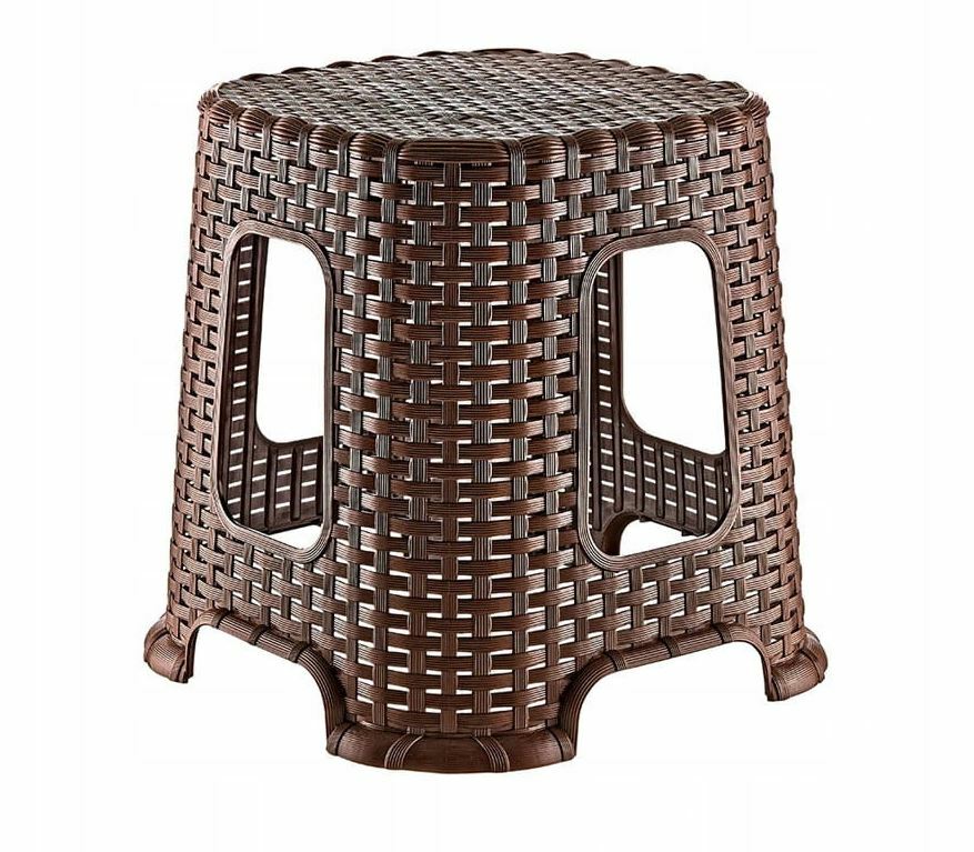 ELH taboret średni rattan brąz 1