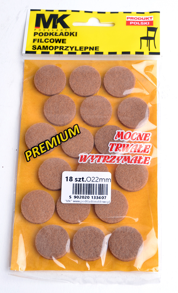 elh mk podkładki filcowe premium 22mm brąz 1