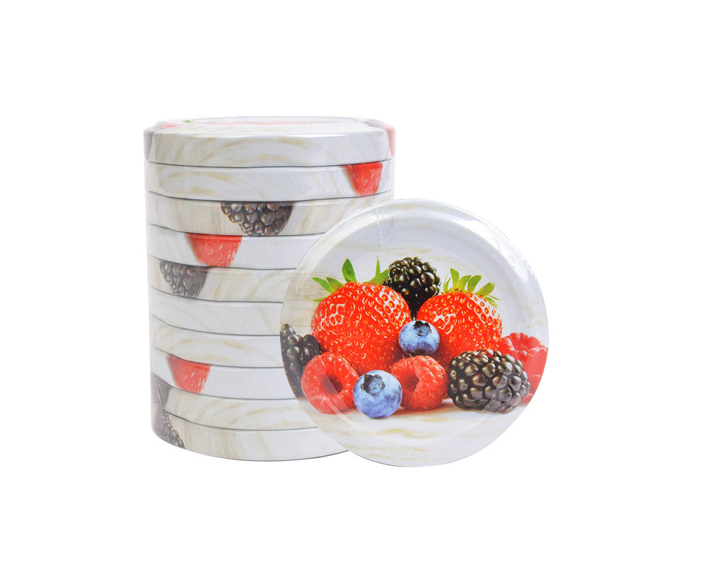 zakrętka fi 66 owoce MIX F03 pak.10szt 1