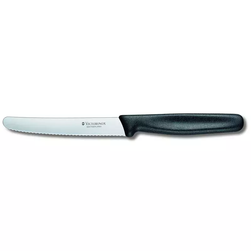 5.0833 nóż do pomidorów ostrze ząbkowane 11cm czarny nylon 1