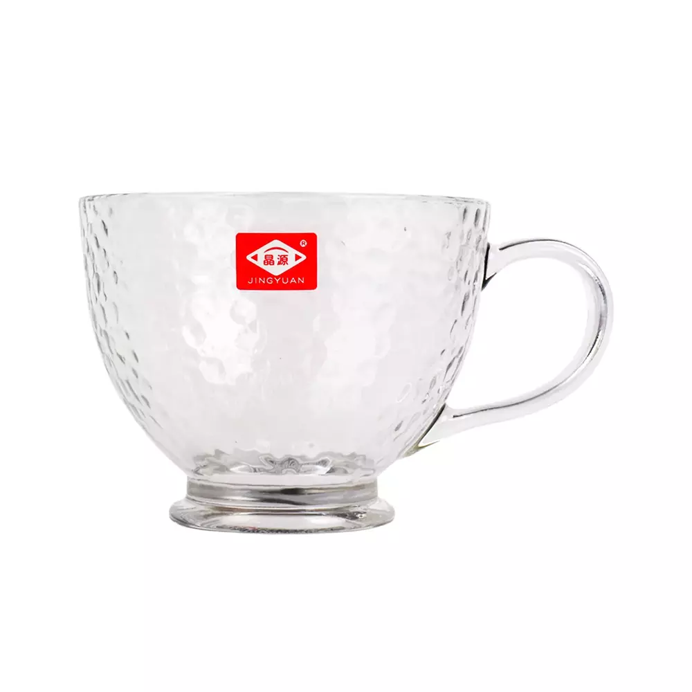 Filiżanka szklana na stopce cętki 400ml JAN-861 1