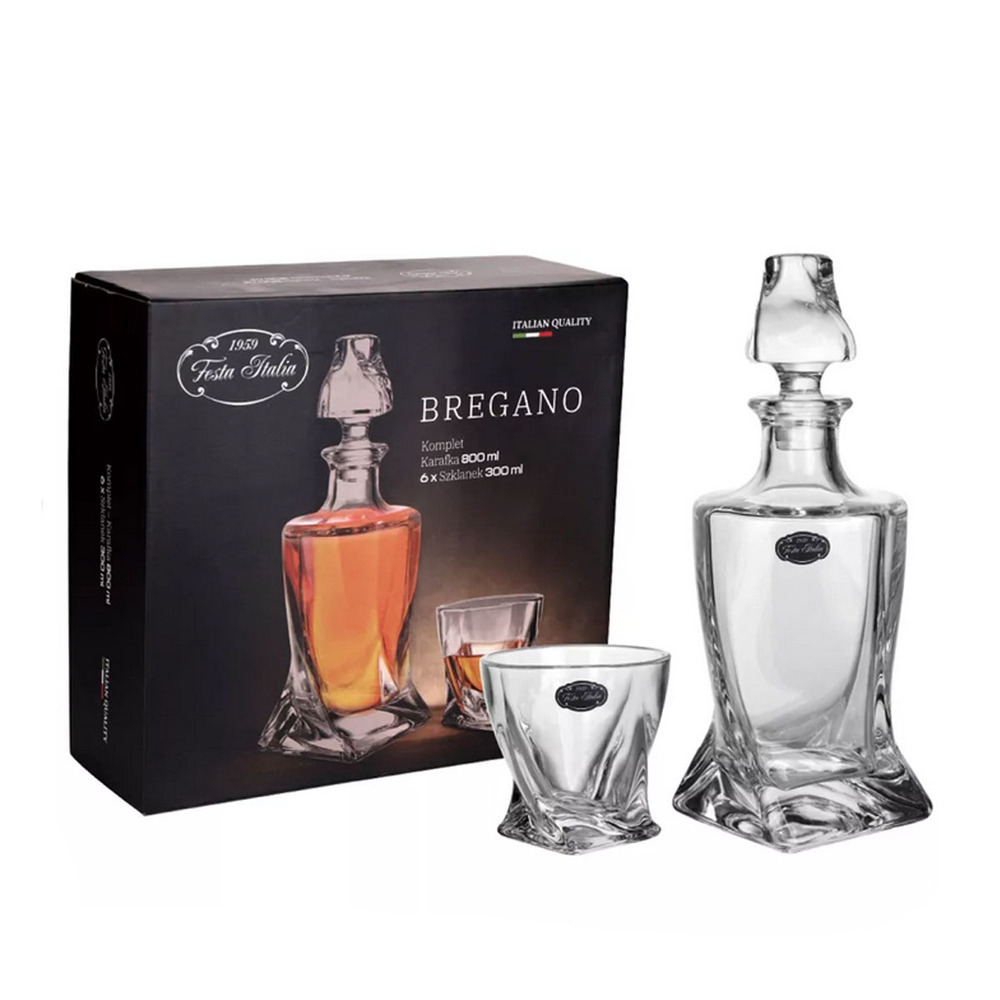 Kpl. Karafka 800ml/6 szklanek 300ml Bregano Gb12113-1 1