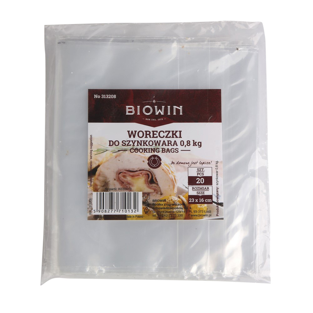 woreczki foliowe do szynkowaru 0,8kg- 20szt 313208 1