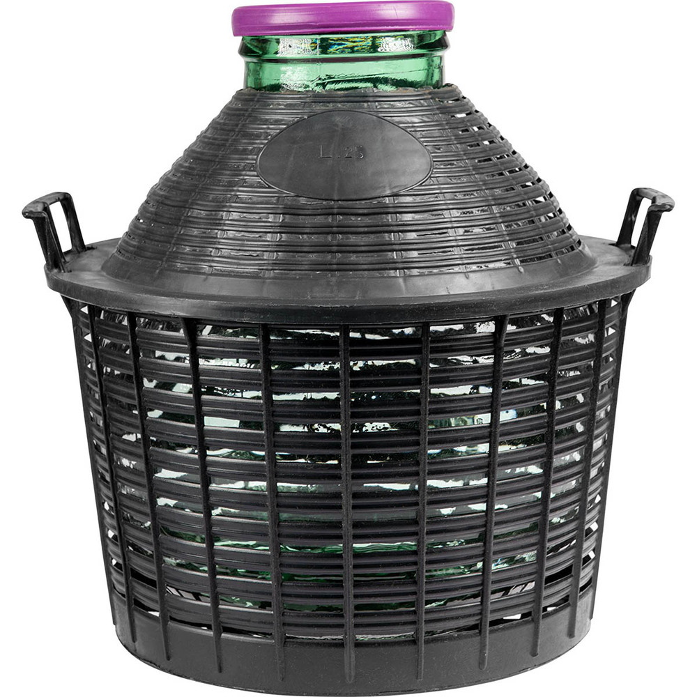 644125 balon do wina 25l szeroka szyjka w koszyku plast. 1