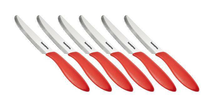 Tescoma 863054.20 Nóż stołowy Presto 12cm, 6szt. czerwony 1