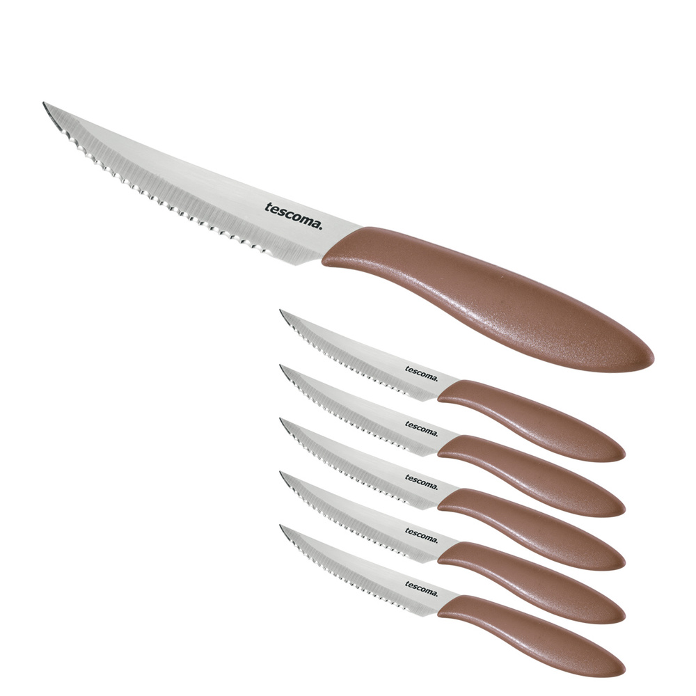 Tescoma 863056.35 Nóż do steków Presto 12cm, 6szt. brąz 1