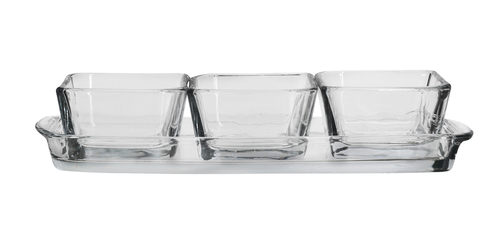 Miseczki do dipów Baroque 3+1 + tacka PD1278GCL 1