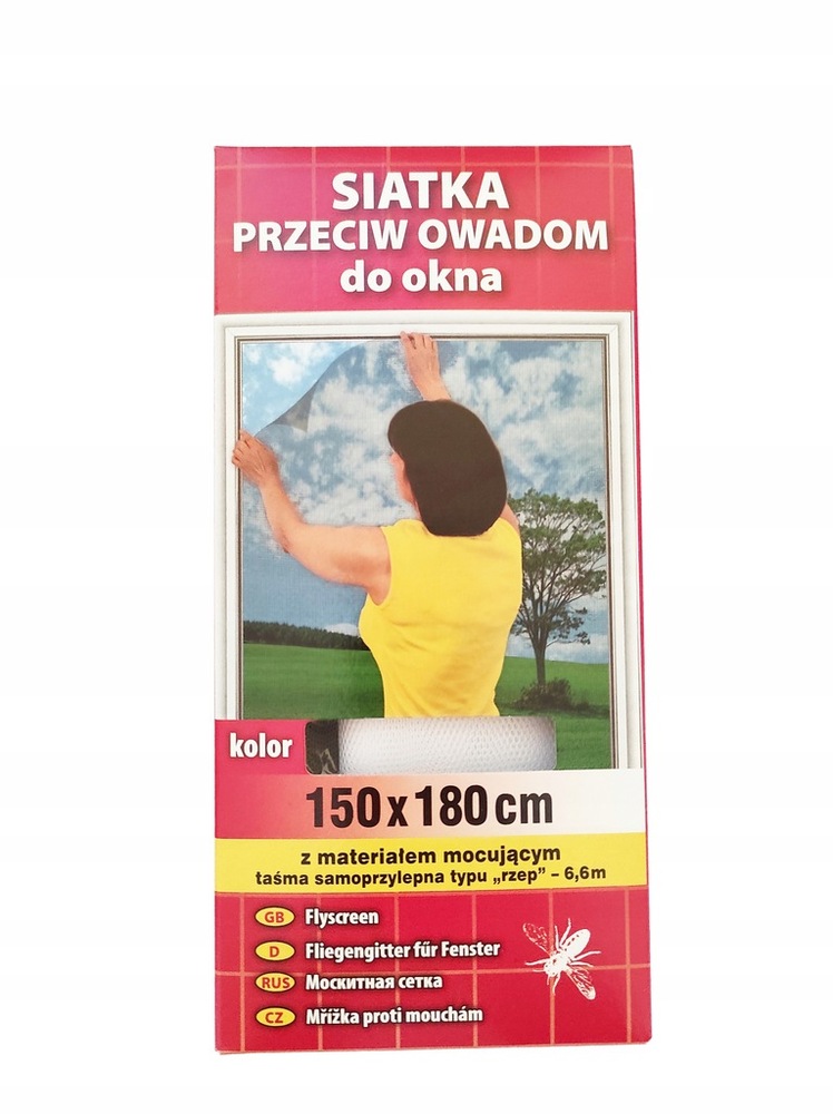siatka do okna przeciw owadom 150x180cm biała 41706 1