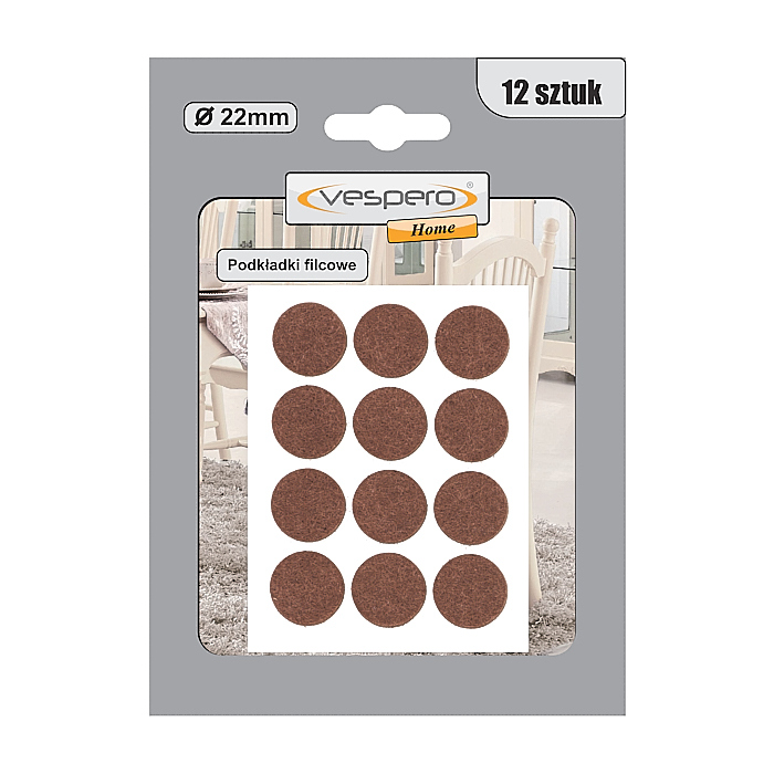 vespero podkładki filcowe 22mm samoprzylepne 12szt 1