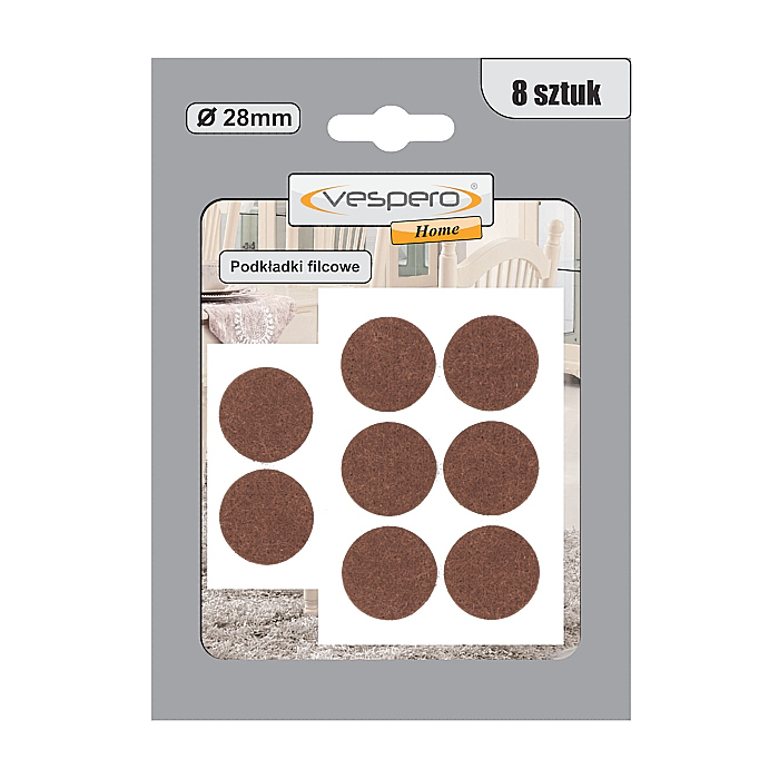 vespero podkładki filcowe 28mm samoprzylepne 8szt 1