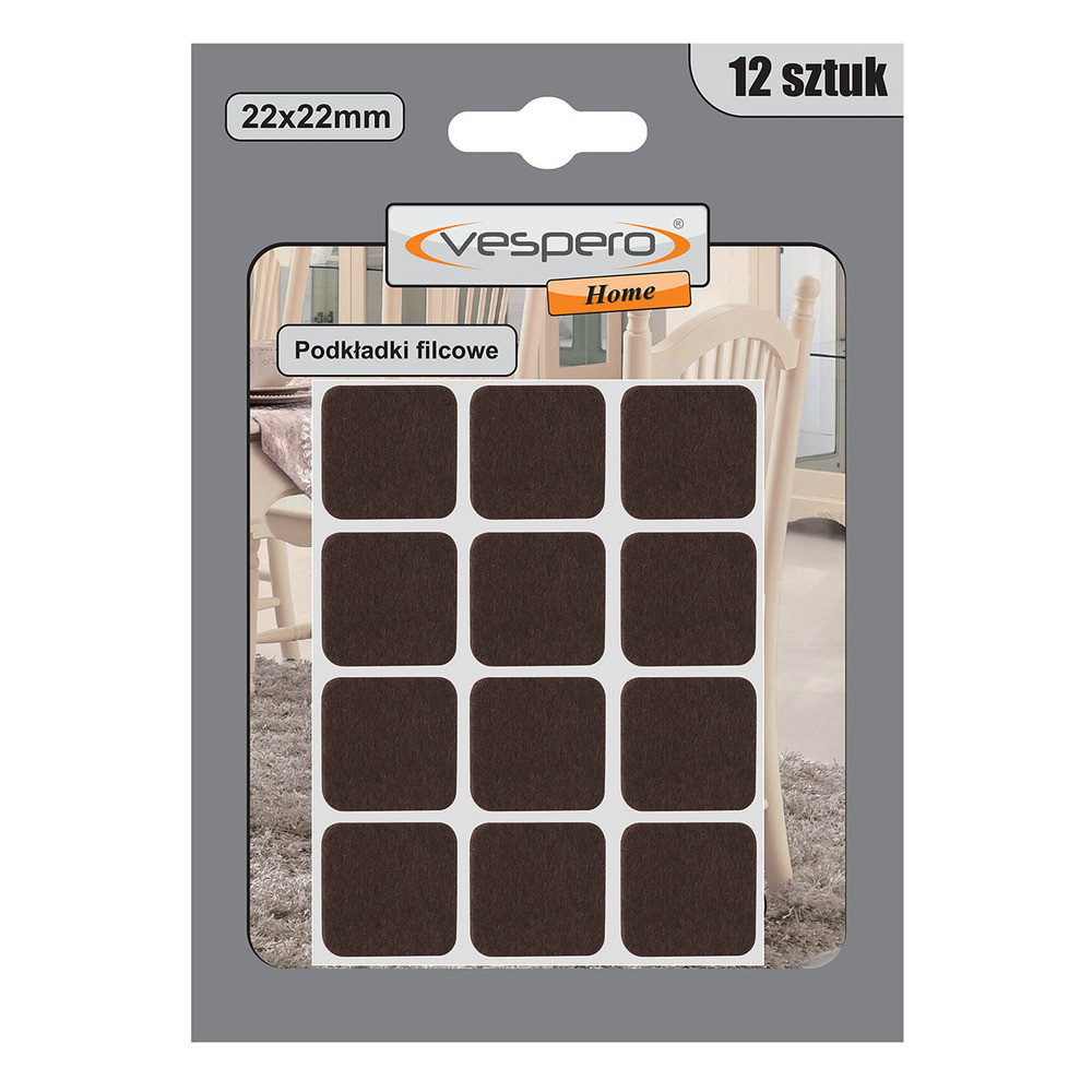 Vespero podkładki filcowe 22x22mm kwadrat 12 szt. 1