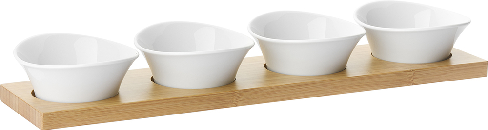 Zwilling zst 4szt do dipów miseczek 8 x 6 cm Podstawka bambusowa 35 cm 1