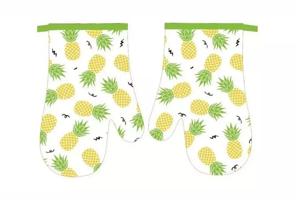 2 Rękawice kuchenne Fruits ananasy z magnesem 1