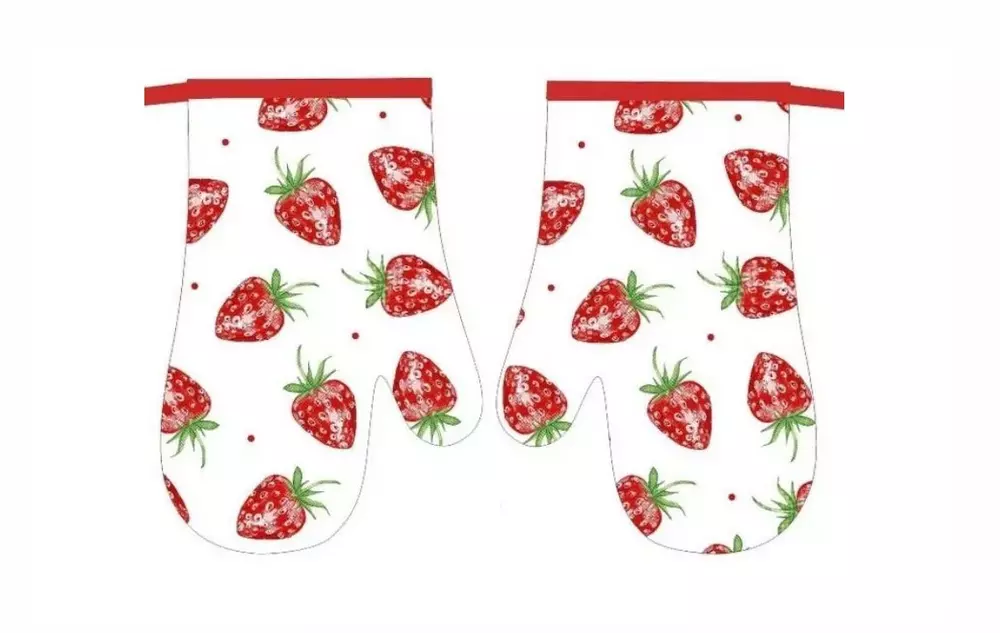 2 Rękawice kuchenne Fruits truskawski z magnesem 1