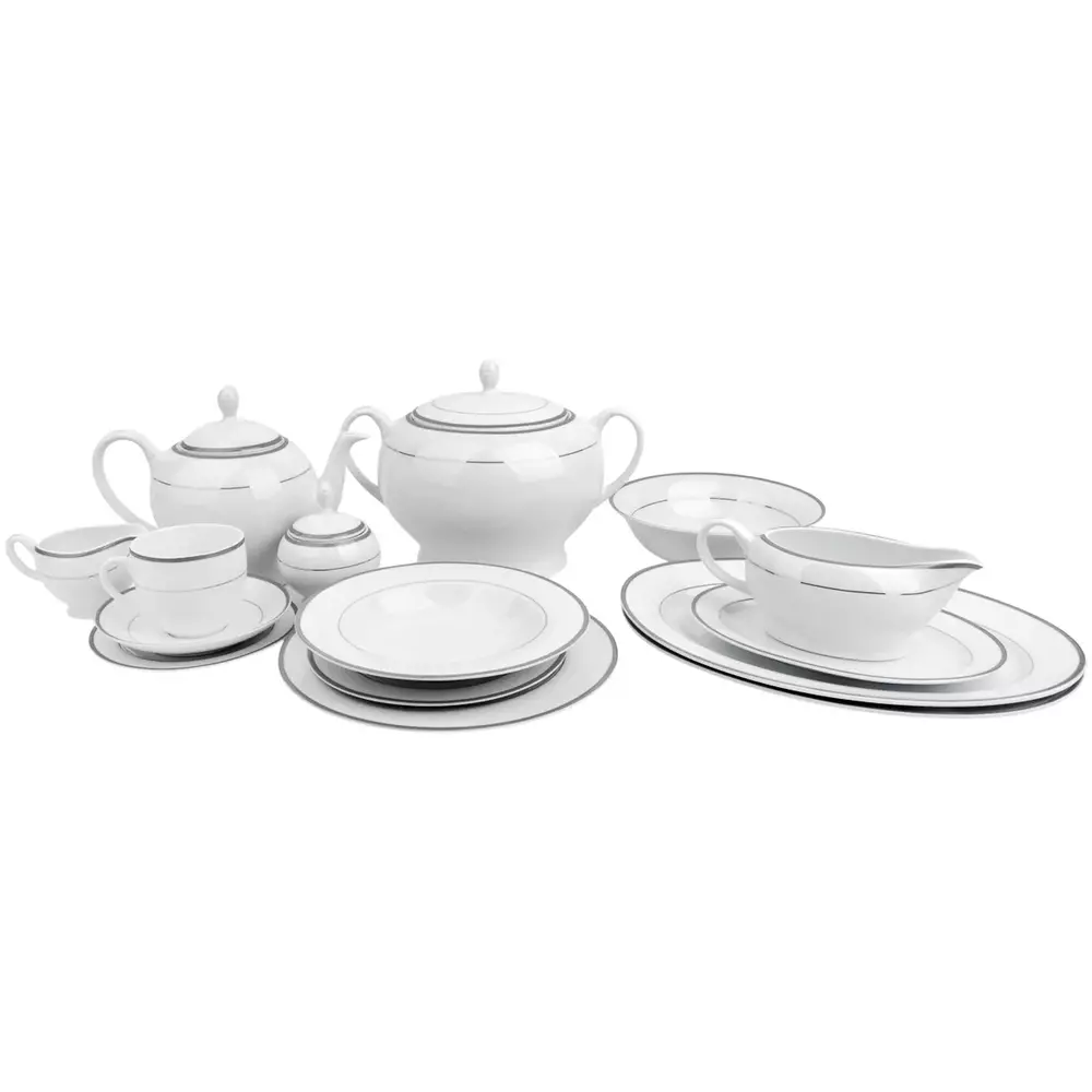 1250 Serwis obiadowo/herbaciany 12/81 Hanna Platin 1
